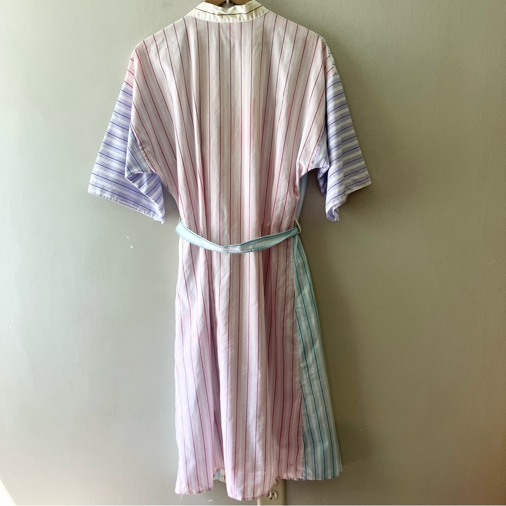 VINTAGE Striped Colorblock Lightweight Robe - Picture 2 of 6